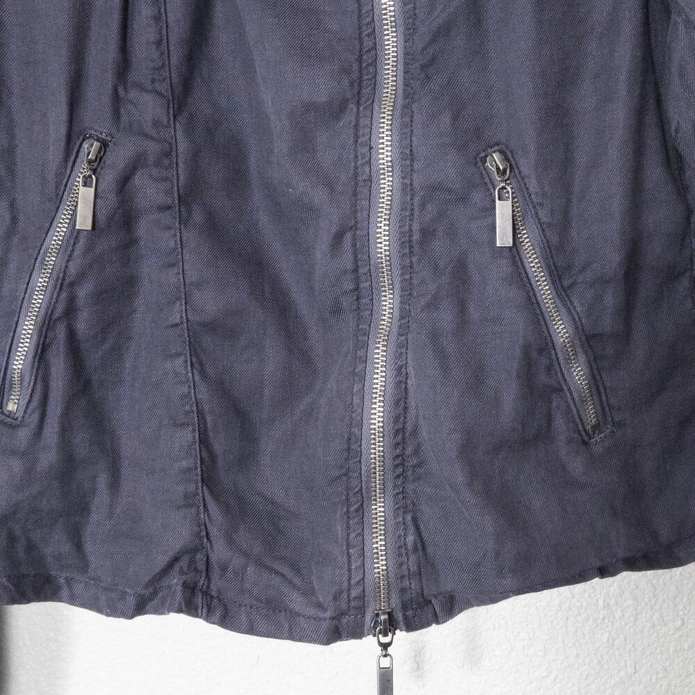 Level 99 Jacket Zip Front Black Stretch Knit Wome… - image 4